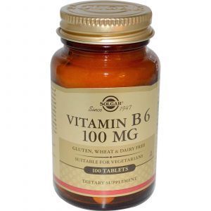 Витамин В6, Solgar, 100 мг, 100 табл