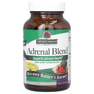 Поддержка надпочечников, Adrenal Blend, Nature's Answer, смесь экстрактов, 90 вегетарианских капсул