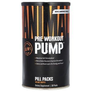 Предтренировочная формула, Animal Pump, Preworkout, Universal Nutrition, для увеличения объема мышц, 30 пакетов
