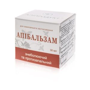 Апібальзам "Знеболюючий та протизапальний", Apibalm "Analgesic and anti-inflammatory", Апіпродукт, 30 мл