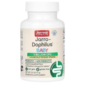 Пробиотики (дофилус) для детей, Baby's Jarro-Dophilus + FOS, Jarrow Formulas, 71 г