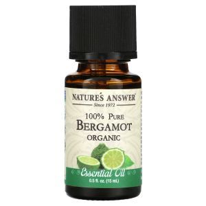 Эфирное масло бергамота, Bergamot, Nature's Answer, 100% чистое органическое, 15 мл
