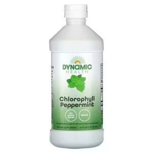 Хлорофилл жидкий, Chlorophyll, Dynamic Health Laboratories, вкус мяты, 473 мл