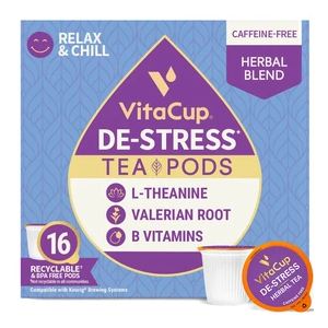 Трав'яний чай з вітамінами і тіамін, De-Stress Tea Bags, VitaCup, 14 шт