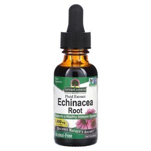 Эхинацеи корень, Echinacea Root, Nature's Answer, жидкий экстракт, без спирта, 1000 мг, 30 мл
