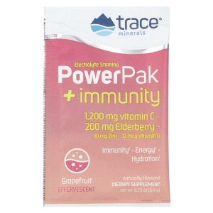 Электролиты со вкусом грейпфрута, Electrolyte Stamina Power Pak + Immunity, Trace Minerals Research, 30 пакетов по 6,4 г каждый