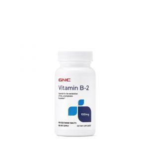 Витамин В-2 (рибофлавин), Vitamin B-2, GNC, 100 вегетарианских таблеток