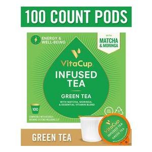 Травяной чай в капсулах с витаминами и тиамином, De-Stress Tea Pods, VitaCup, 32 шт