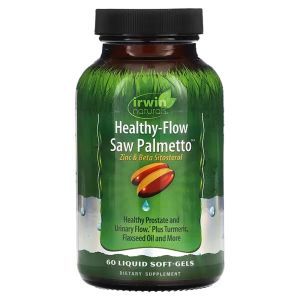 Со Пальметто для простаты и мочевыводящих путей, Healthy-Flow Saw Palmetto, Irwin Naturals, для мужчин, 60 гелевых капсул