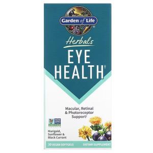 Травы, здоровье глаз, Herbals, Eye Health, Garden of Life, ягоды, 30 веганских капсул