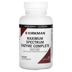 Пищеварительные ферменты, энзимы, Maximum Spectrum Enzyme Complete, Kirkman Labs, максимальный спектр, 120 вегетарианских капсул