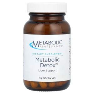 Поддержка печени, метаболическая детоксикация, Metabolic Detox, Metabolic Maintenance, 60 капсул