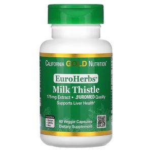 Расторопша, (Milk Thistle), California Gold Nutrition, 175 мг, 60 капсул 