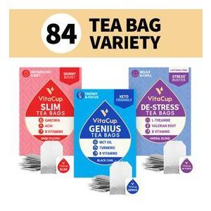 Набір чаю для розуму, тіла і блиску, Mind, Body, & Brilliance Tea Bundle, VitaCup, 84 шт