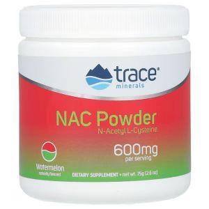 Ацетилцистеин порошок, NAC Powder, Trace Minerals ®, вкус арбуза, 75 г