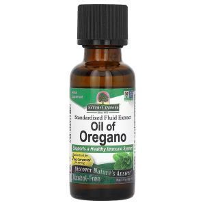 Масло орегано, Oil of Oregano, Nature's Answer, без спирта, 30 мл