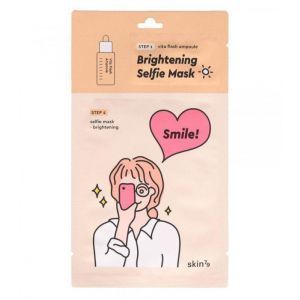Двухфазная осветляющая маска для лица, Brightening Selfie Mask, Skin79, 27 г
