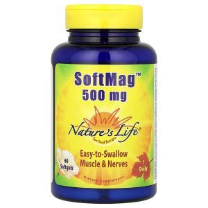 Магний, SoftMag, Nature's Life, 500 мг, 60 капсул