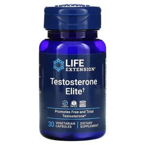 Тестостерон элитный, Testosterone Elite, Life Extension, 30 вегетарианских капсул