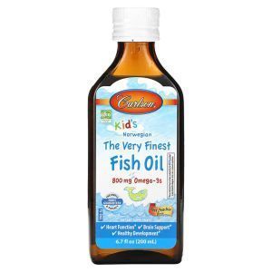 Рыбий жир для детей (вкус персика), The Very Finest Fish Oil, Carlson Labs, норвежский, 800 мг, 200 мл