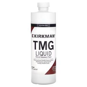 Триметилглицин жидкий, TMG Liquid, Kirkman Labs, вкус натуральная малина, 473 мл
