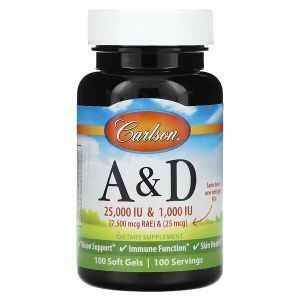 Вітаміни А і Д, Vitamins A&D, Carlson, 100 капсул (гелевих)