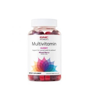 Витамины и минералы для женщин, Women's Multivitamin, GNC, ягодный микс, 120 жевательных конфет