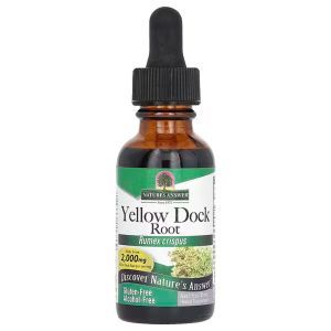 Щавель желтый корень, Yellow Dock Root, Nature's Answer, без спирта, 2000 мг, 30 мл