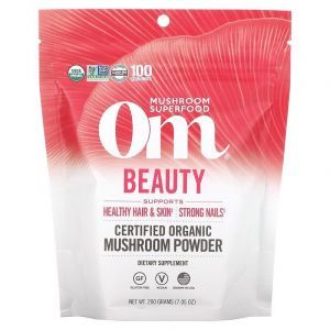  Порошок из органических грибов для красоты, Om Mushrooms,  200 г