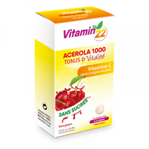 Ацерола, Acerola 1000, Vitamin’22, натуральный витамин C, 24 таблетки
