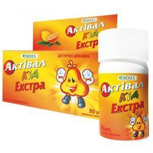 Витамины и минералы для детей, Активал Кид Экстра, Béres, 900 мг, 50 жевательных таблеток
