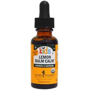 Заспокійливий сироп для дітей з лимонної м'яти (Lemon Balm Calm), Herb Pharm, органік, 30 мл