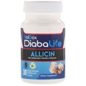 Аллицин, Diabalife Allicin, Allimax, 500 мг, 30 капсул