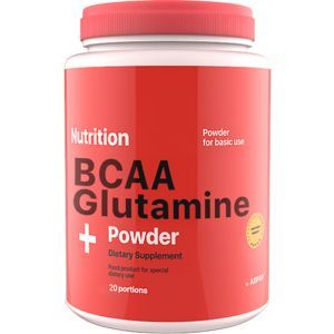 Аминокислотный комплекс ВСАА + L- глутамин, со вкусом клубники, ВСАА + Glutamine, AB PRO Nutrition, 236 г