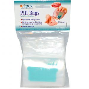 Мешочки для медикаментов, Pill Bags, Apex, 50 шт
