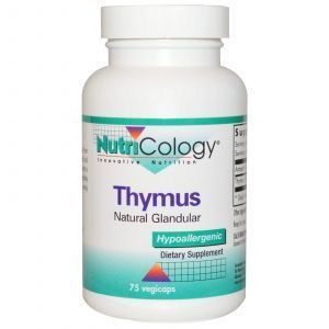 Тимус, Thymus, Nutricology, 75 капсул.