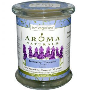 Свеча с эфирным маслом лаванды,Aroma Naturals, 260 г