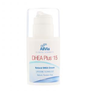 Крем з ДГЕА без запаху, DHEA Plus 15, Natural DHEA Cream, AllVia, 57 г