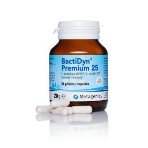 Пробиотики, BactiDyn Premium 25, Metagenics, 60 капсул
