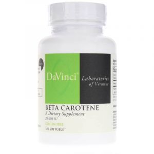 Витамин А (бета-каротин), Beta Carotene, DaVinci Laboratories of  Vermont, 25 000 МЕ, 180 гелевых капсул