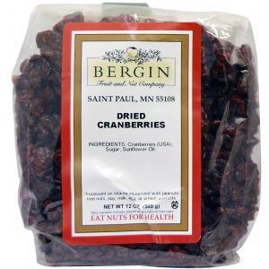 Сушеная клюква, Dried Cranberries, Bergin Fruit and Nut Company, 340 г