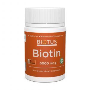 Біотин, Biotin, Biotus, 5000 мкг, 30 капсул