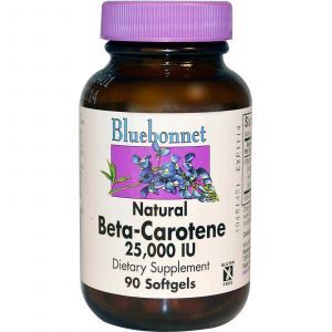 Бета каротин, Bluebonuet, 25,000 МЕ, 90 капсу
