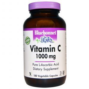 Витамин С(аскорбиновая кислота), Bluebonnet Nutrition, 180 кап.