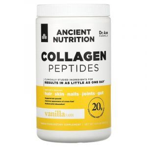 Пептиды коллагена, Collagen Peptides, Dr. Ax / Ancient Nutrition, ваниль, 241,2 г
