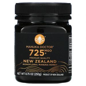 Мед манука, Manuka Monofloral Honey, Manuka Doctor, 725+ MGO, 250 г