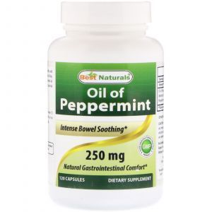Масло мяты перечной, Oil of Peppermint, Best Naturals,  250 мг, 120 капсул