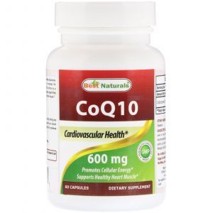 Коэнзим Q10, CoQ10, Best Naturals, 600 мг, 60 кап.