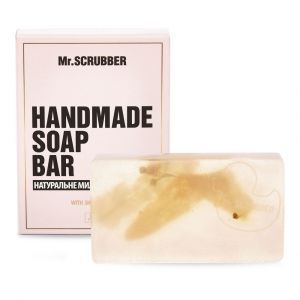 Брусковое мыло ручной работы Липовый цвет, Handmade Soap Bar, Mr. Scrubber, в подарочной коробке, 100 г
