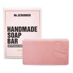 Брусковое мыло ручной работы Клубника-сливки, Handmade Soap Bar, Mr.Scrubber, в подарочной коробке, 100 г

